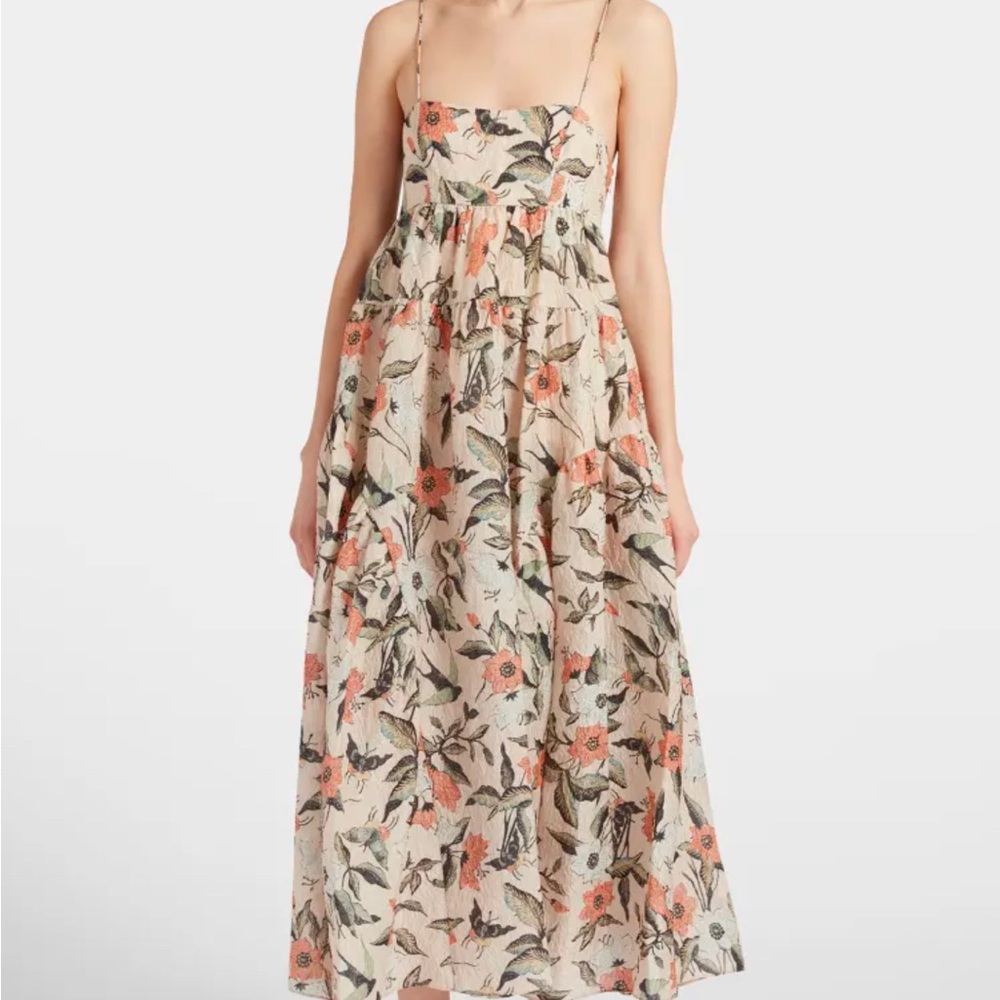 Astrid Floral Empire Waist Midi Dress